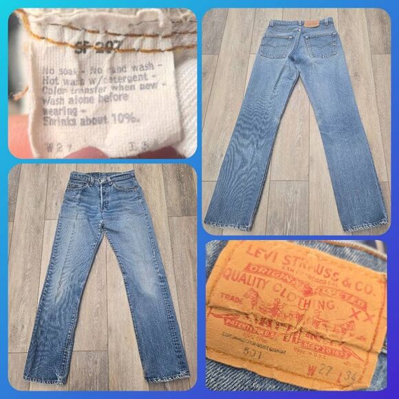 Vintage Levi's jeans 501's '74-85 date range Made in USA women's size 27 - Picture 1 of 16